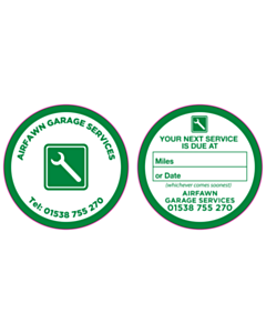 Airfawn Garage Services Window Stickers