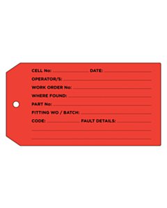 Parker Hannifin Quarantine Tags With String
