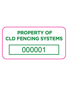 CLD Fencing Systems Asset Labels