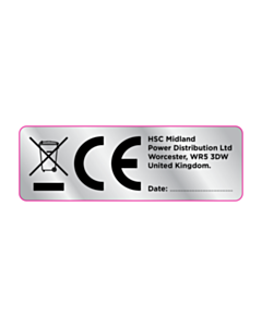 HSC Midland Power Distribution WEEE & CE Labels