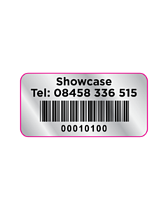 Showcase Code 39 Barcode Silver Labels
