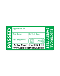 Solo Electrical UK PAT Test Labels