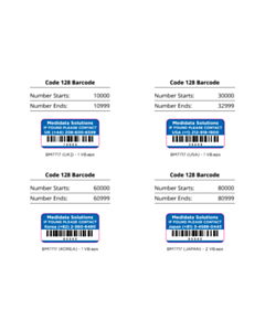 Medidata Solutions Asset Labels - 4x Sets Blue