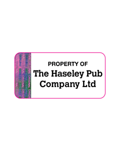 The Haseley Pub Co Ltd Tamper Evident Asset Labels