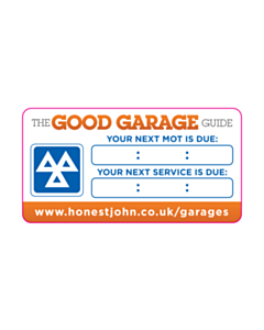 The Good Garage Guide MOT/Service Label