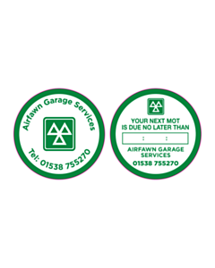 Airfawn Garage Services Window Stickers