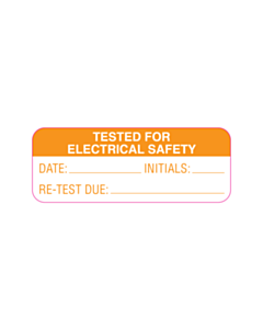 Tested for Electrical Safety Labels
