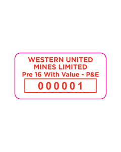 Western United Mines Ltd POST 16 P&E