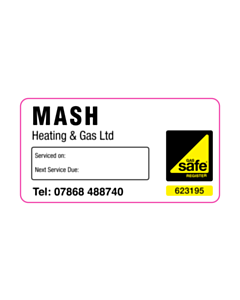 MASH Heating & Gas Ltd Gas Safe Labels