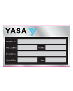 Yasa Aluminium Asset Plates