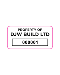 DJW Build Black Vinyl Asset Labels