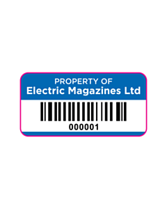 Harris Retail Services Blue Asset Labels