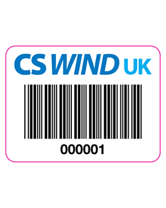 CS Wind UK Code 39 Barcode Labels