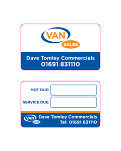 Dave Tomley Commercials Window Stickers