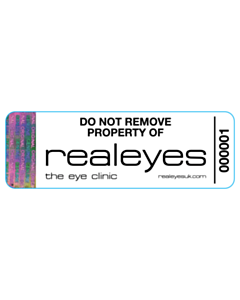 60x20mm Property of Real Eyes Labels