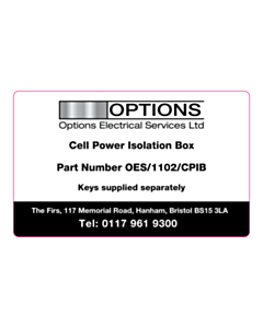 Cell Power Isolation Box Labels
