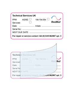 ResMed 60x30mm Write & Seal Labels