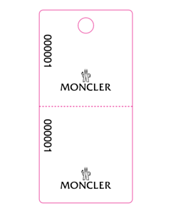 Moncler Cloakroom Tags