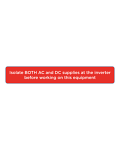 Isolate AC and DC Supplies Labels
