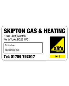 Skipton Gas & Heating Gas Safe Labels