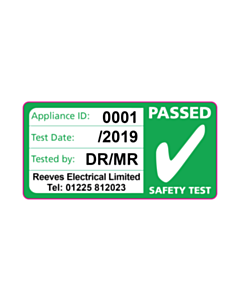 Reeves Electrical Ltd PAT Test Labels