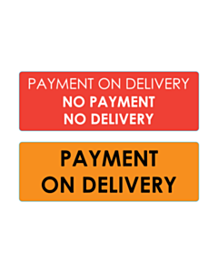 Payment On Delivery 2x Labels
