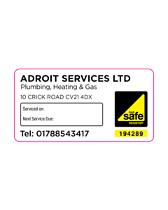 Adroit Services Ltd Next Service Due Labels