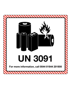 V Tech Ltd UN 3091 Battery Labels