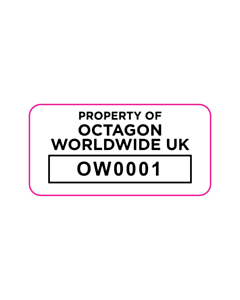 Property Of Octagon Worldwide UK Asset Labels