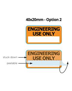 Engineering Use Only Write & Seal 40x20mm
