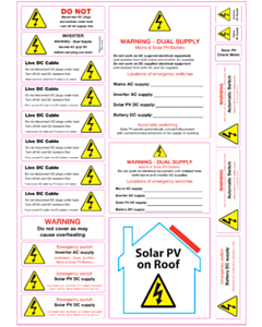 Solar Panels Sheets - 21x Labels Per Sheet