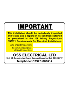 Oss Electrical Contractor Periodic Inspection Lbl