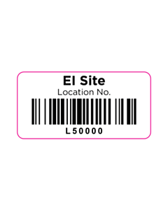 El Site Location No. Code 128 Barcode Labels