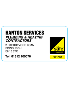 Hanton Services Gas safe Boiler Service Labels