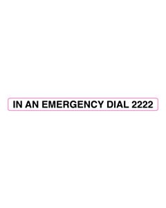 In An Emergency Dial 2222 Labels