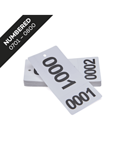 Cloakroom Hanger Tickets Numbered 0701-0800