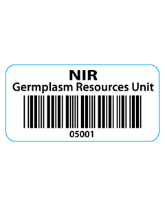 NIR Germplasm Reources Unit Code 39 Barcode Labels