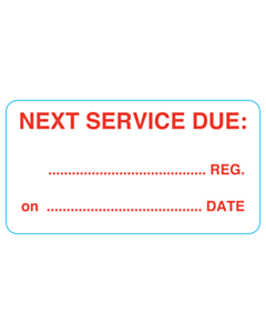 Via East Midlands Next Service Due Labels