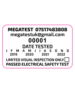 Megatest PAT Test Labels