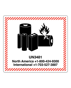 DHL UN3481 Labels
