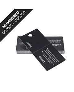 Black Cloakroom Tags Numbered 101-200