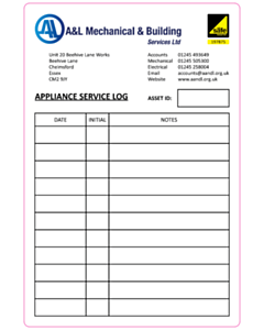 A&L Mechanical & Building Service Log Labels