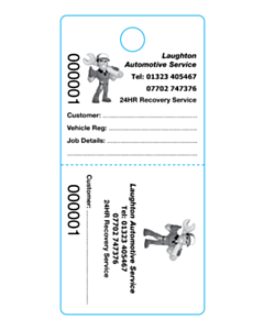 Laughton Automotive Service 2-Part Service Tags