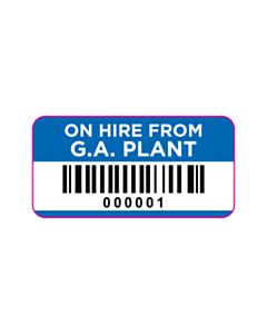 GA Plant & Machinery Asset Labels