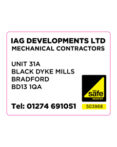 IAG Ltd Gas Safe Boiler Service Labels