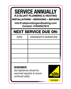 RSB Plumbing & Heating Gas Safe Boiler Service