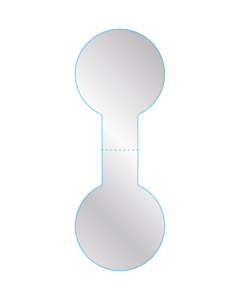 Silver Void Dumb Bell with Perforation