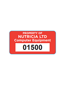 Nutricia Ltd Computer Equipment Asset Labels
