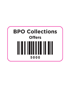 BPO Collections (Offers) Code 128 Barcode Labels
