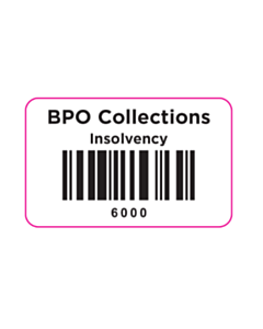BPO Collections (Insolv) Code 128 Barcode Labels